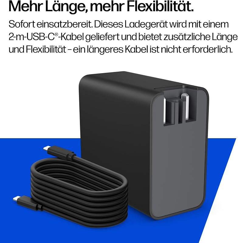 100W GaN USB-C Laptop Ladegerät mit 2 m Ladekabel