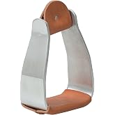 Weaver Leather Sloped Aluminum Stirrups with Leather Brown