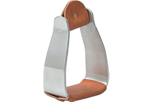 Weaver Leather Sloped Aluminum Stirrups with Leather Brown