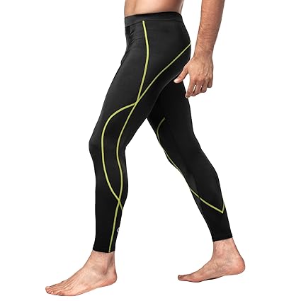 LAPASA Herren Fitness Leggings Kompressionshose Lang Tight UPF 50+ MEHRWEG M18