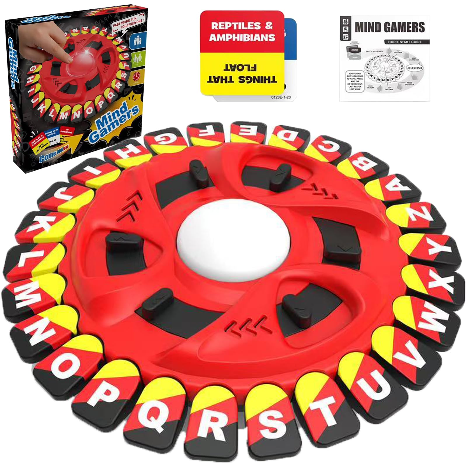Photo 1 of Juego basta En Español,Juego de Mesa Mesa Basta, JUEGO en Español Tapple Games,The Fast-Paced Family Board Game,Think A Words Game Board Games in Spanish (Yellow)