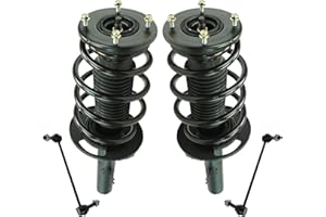 TRQ Front Suspension Kit Complete Strut & Coil Spring Assembly Sway Bar Stabilizer Link Compatible with 2010-2012 Ford Taurus