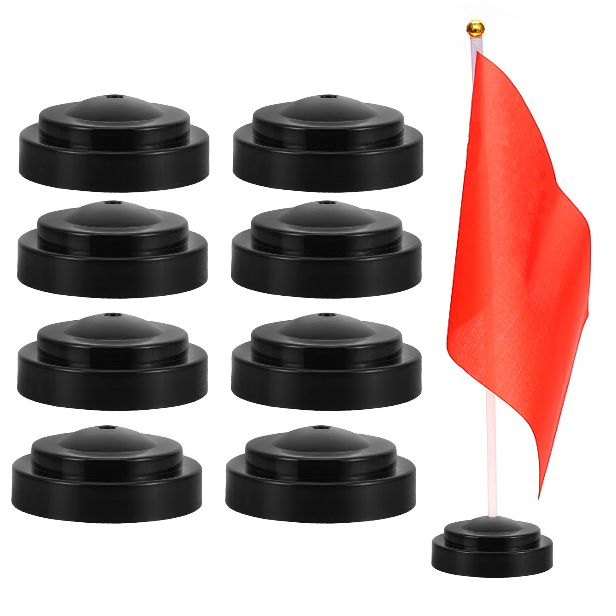 DHER 8pcs Office Flag Holder Mini Flag Holder Mini Flag Holder Base Mini Flag Holder Desktop Flag Holder 20g Table Flag Base Desktop Decoration Flag Holder (1 Hole)