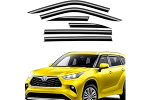 AEROGUYS Tape-On Window Deflectors Extra Durable Window Visors Rain Guards Fit for Toyota Highlander 2020-2023, Sun Visors, Wind Vent Visors, Car Accessories - 6pcs. AG0169