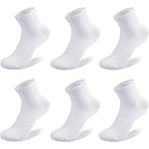 COZYOFFI Kids Socks Crew Length: Athletic Cotton Soft for Sports & School - Boys Girls 3-15 Years Old (6 Pack)
