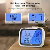 ThermoPro TempPro TP393B Digital Hygrometer with Clock Bluetooth 80M Range view 4