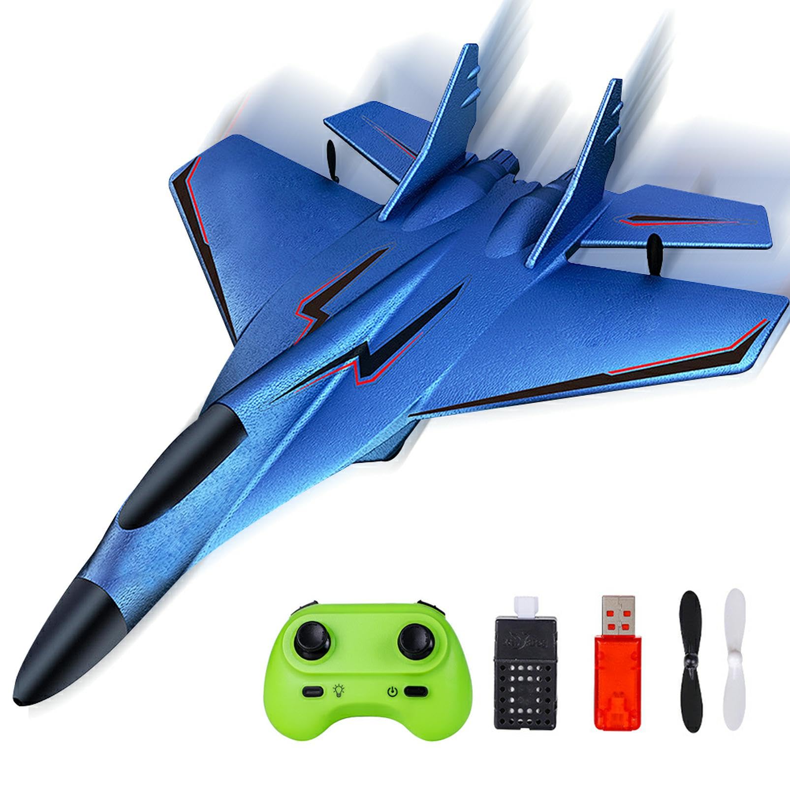 Afenau RC Airplane, 2.4GHz Remote Control Airplane, RC Glider, Fighter Jet, airplane Toy Easy to Fly, Glider Planes for Beginners Adults - Blue — image 1