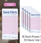 DGBDPACK EP-3632-1 Server Note Pads 5 Pack Pink Guest Check Books 250 Orders view 3