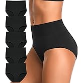 IROCUE High Waisted Postpartum Underwear Slight Tummy Control Underwear Soft Full Coverage Cotton Panties Multipack