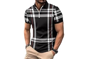 ROOMLINE Men's Polo Shirts 2025 Short Sleeve Casual Polo T Shirt Color Block Slim Fit Golf Shirts with Pocket