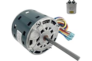CHIOWO 5KCP39GGZ183S Blower Motor 1/3 HP, 1 Ph, 60 Hz, 115 V, 1075 RPM, 4 Speed, 48 Frame, Replacement Carrier 5KCP39GGS335S, Genteq 3S044, Bryant Payne HC41AE117 Furnace Includes Capacitor