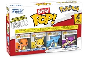 Funko Pop! Bitty: Pokemon - Charmander, Jolteon, Lapras, and Rattata - 0.9 Inch (2.2 Cm) Collectable - Stackable Display Shelf Included - Gift Idea - Party Bags Stocking