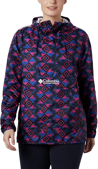columbia challenger pullover windbreaker in pink