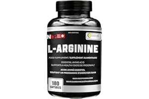 Sunshine Biopharma’s L-Arginine, 60 Servings 500mg, Nitric Oxide Booster for Vascularity & Blood Flow Vegan Friendly Based Mu