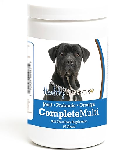 Healthy Breeds Complete Multivitamin Soft Chews Over 200 Breeds 4 In 1 Daily Supplement Hip Joint Probiotic Omega Vitamins 60 90 Tasty
