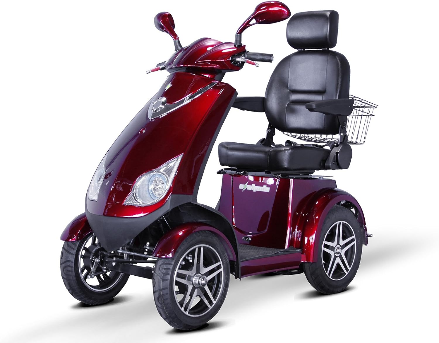 E-Wheels - EW-72 Heavy Duty Scooter - 4-Wheel - 18.5"W x 17"D - Red: Health & Personal Care