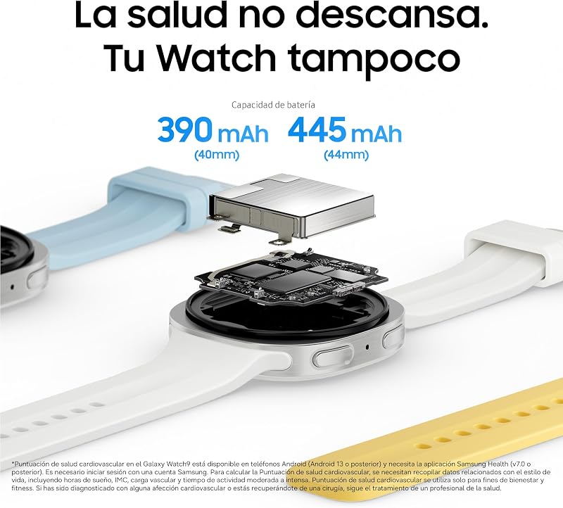 Galaxy Watch 9, 44mm, Bluetooth, Cinzento Escuro (versão espanhola)