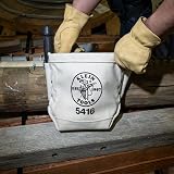 KLEIN TOOLS 5416 Small Tool Pouch Bolt Bag Bull Pin Loops Belt Strap 5x10x9 view 3