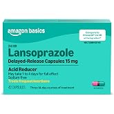 Amazon Basics Lansoprazole Delayed Release Capsules, 15 mg, Proton Pump Inhibitor, 24 Hour Heartburn Medicine, 42 Count (Previously Care)