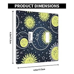 Pznen Sun And Moon Double Toggle Switch Covers