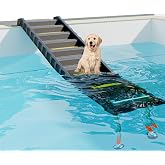Foldable Dog Pool Ramp with 33" Legs for Free Height Adjustment,Safe &amp; Easy Access Dog Water ramp for Pool, Pool Ramp for Dogs Up to 200lbs (Black)