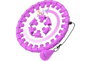 JKSHMYT Weighted Hula Circle Hoops for Adults Weight Loss, Infinity Fit Hoop Plus Size, 30 Detachable Links, Exercise Hoop for Women and Beginners