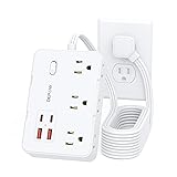 DEPOW Surge Protector Power Strip with Flat
