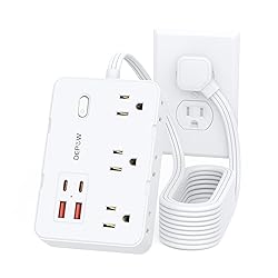 DEPOW Surge Protector Power Strip with Flat