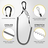 SF Magnetic Net Release Holder Aluminum Alloy Hook Coiled Lanyard Silver view 4