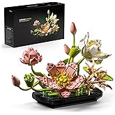Nifeliz Lotus Flower Building Set for Adults, Botanical Decoration for Table or Office, A Nature-Inspired Gift for Plant Love