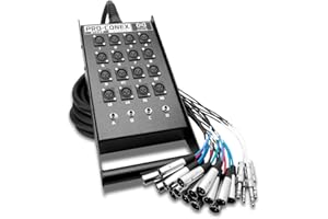 Hosa SH-16X4-50 Pro-Conex Stage Box Snake, Hosa 16 x XLR Sends and 4 x 1/4 in TRS Returns, 50 ft