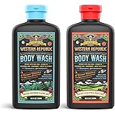 Western Republic Men's Body Wash | Nautical Birchwood & Alpine Sage Scent and | Hydrating & Anti-Aging Formula with Aloe, Niacinamide & Hyaluronic Acid (2 Pack) | Made in USA
