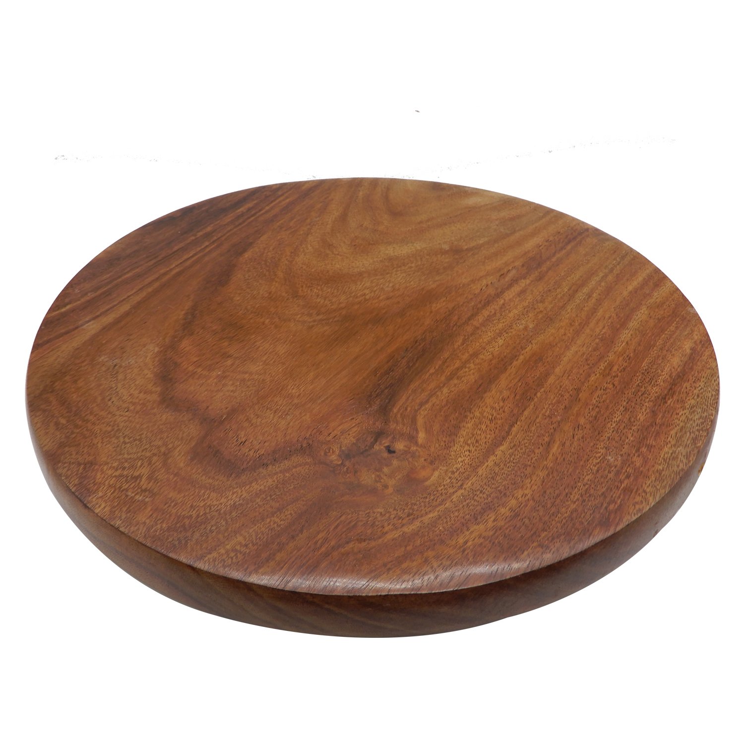 IndiaBigShop Handmade Wooden Round Serving Board Perfect for Making Chapati Wooden Roti Maker Daily Use Kitchen Utensil Tool Brown 9 X 9 Inch