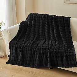 NEWCOSPLAY Throw Blanket for Couch Black Super Soft