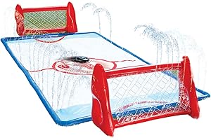 Wham-O Slip N Slide Water Knee Hockey Goals Set for Lawn Backyard Includes 2 Inflatable Hockey Goals 2 Hockey Sticks 1 Inflatable Puck