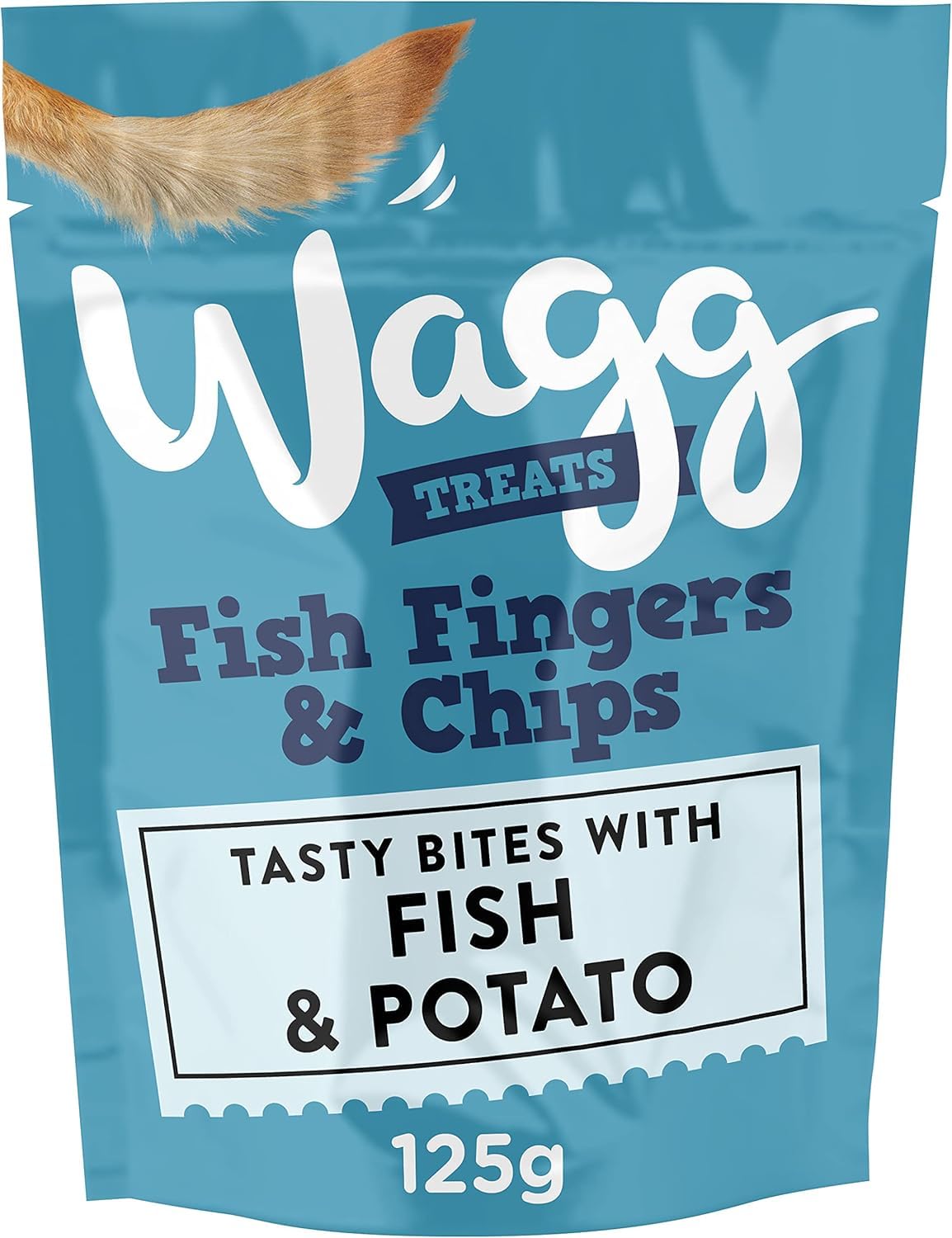 Wagg Fish Finger & Chips Tasty Bites Fish & Potato Dog Treats 125g (Pack of 7) - Oven Baked