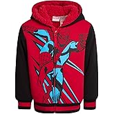 Marvel Spiderman Boys Sweatshirt - Soft Fleece Full Plush Sherpa Lined Boys Zip Up Hoodie Sweatshirt for Toddler & Little Kid