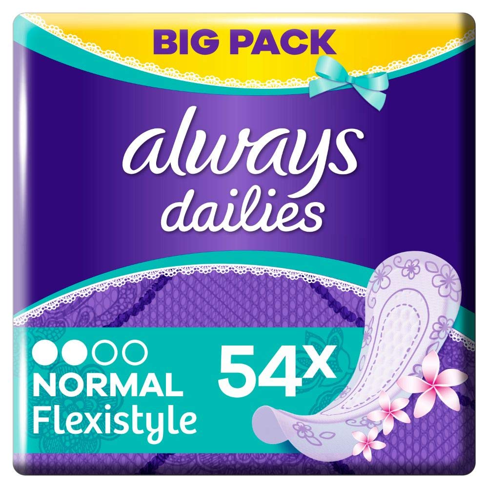 Always Flexistyle Normal Fresh Pantiliners 96g - 54 Pieces