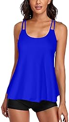 UNIQWETO Women's Flowy Tankini Tummy Control Two