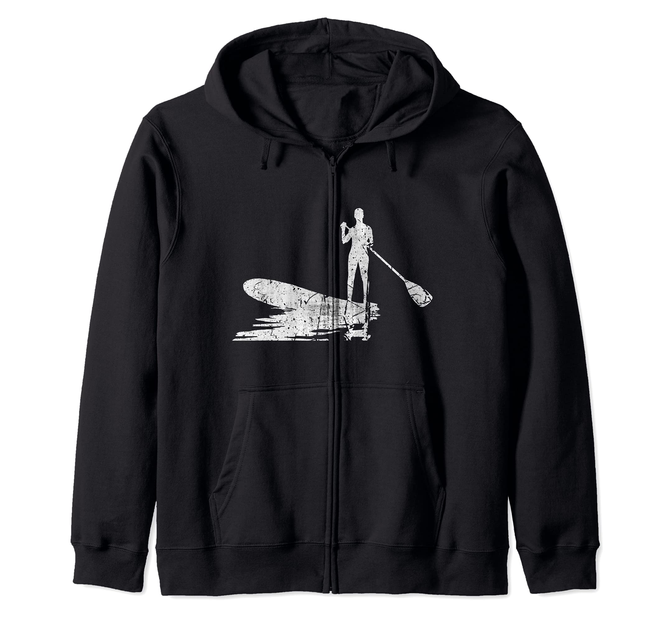 STAND UP PADDLE, PADDLING, SUP, PADDLEBOARDING, AT NIGHT Zip Hoodie