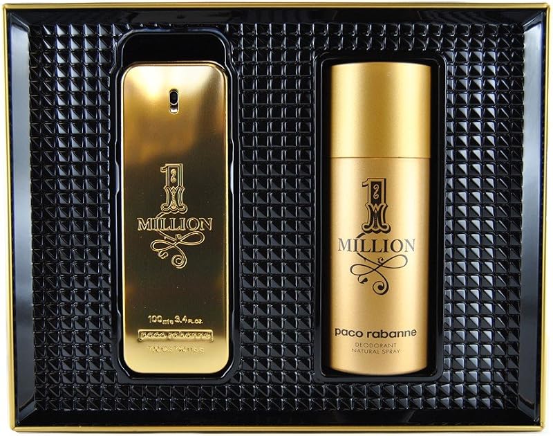 Paco Rabanne 1 Million EDT Spray 100ml Gift Set 2 Piece 2016 & Deo 150ml