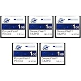 Dogfish 1GB 5Pack Compact Flash Memory Card High Performance Industrial CF Type I Card FAT16 for Industrial Equipment and Vintage Digital Cameras