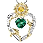 Iefil Valentines Day Gifts for Her - 925 Sterling Silver Sunflower Necklaces for Women, You Are My Sunshine Necklaces, Anniversary Birthday Gifts for Women Wife Girlfriend