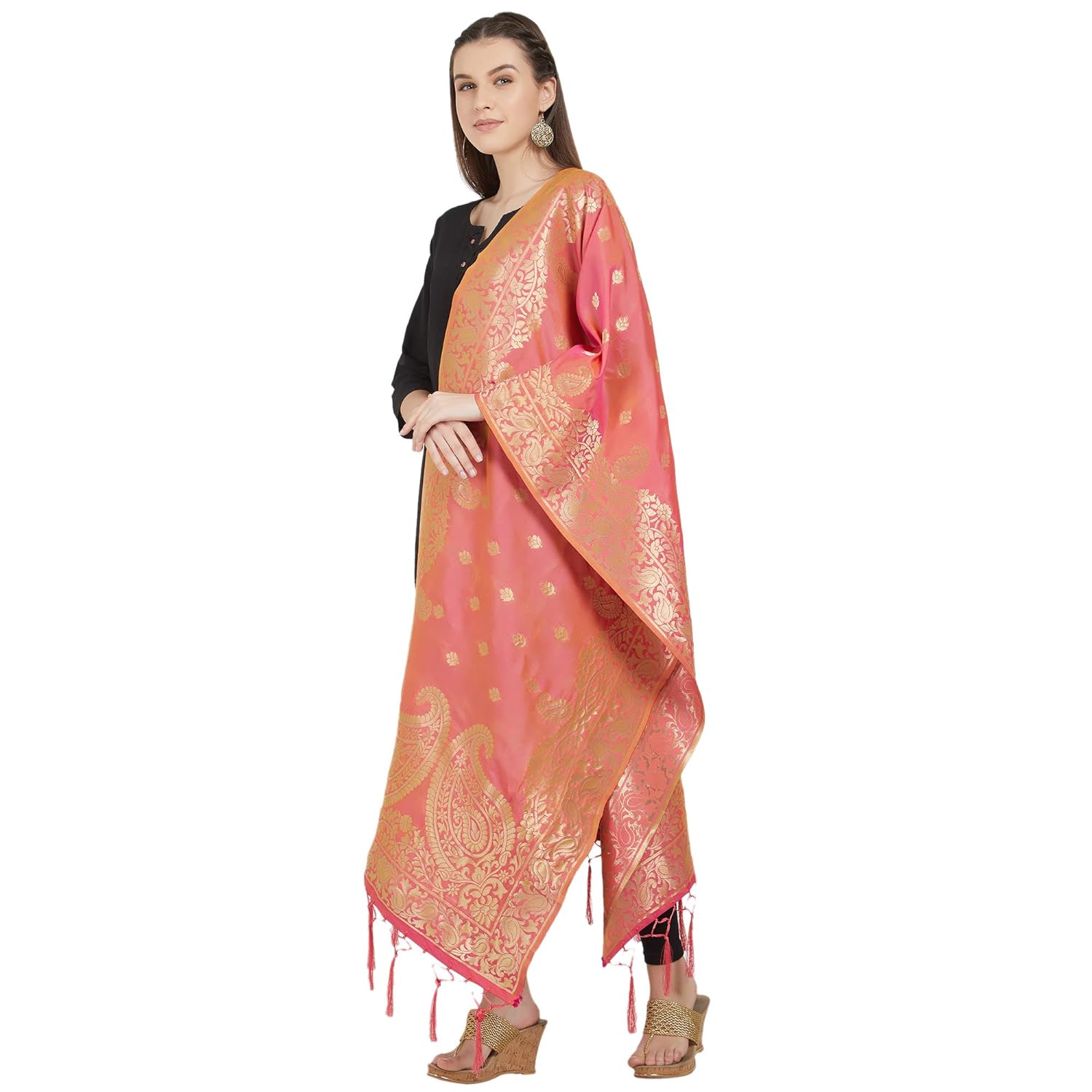 nanda silk mills woven banarasi dupatta for women
