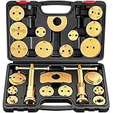 BILITOOLS Brake Caliper Compression Tool, Rear Brake Caliper Wind Back Tool | Heavy Duty Disc Brake Caliper Piston Compressor Tool, 22 Piece for Brake Pad Replacement