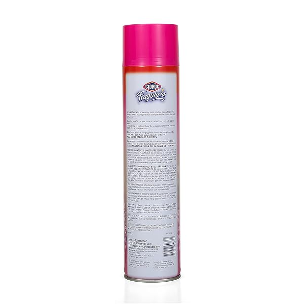 CLOROX FRAGANZIA AEROSOL AIR FRESHENER IN SPRING SCENT | LONG-LASTING AIR FRESHENER SPRAY FROM CLOROX| 20 OZ BONUS SIZE | ROOM AIR FRESHENER SPRAY AEROSOL