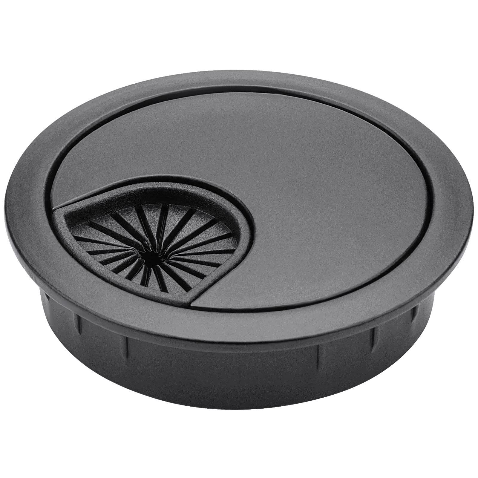 Photo 1 of 2 Pack 2 Inch Metal Desk Grommet for Wire Organizer, Black