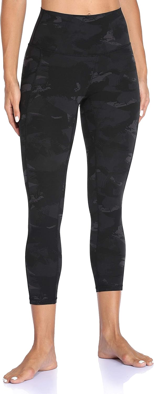 Colorfulkoala Women's High Waisted Yoga Capris 21" Inseam Leggings with Pockets: Clothing