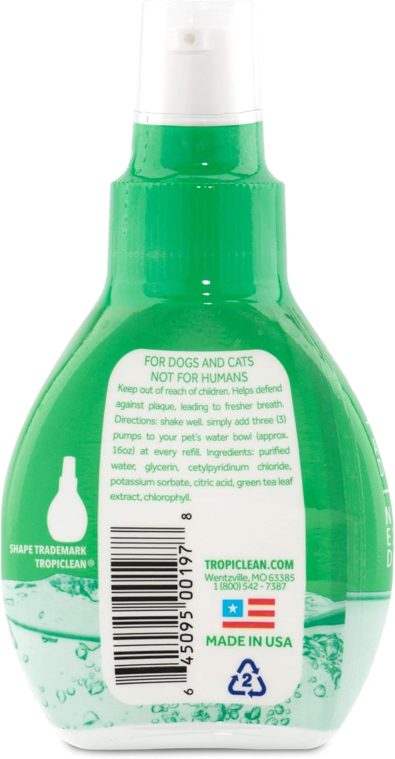 Fresh Breath by TropiClean Oral Care Drops for Dogs, 2oz - Made in USA : Pet Supplies