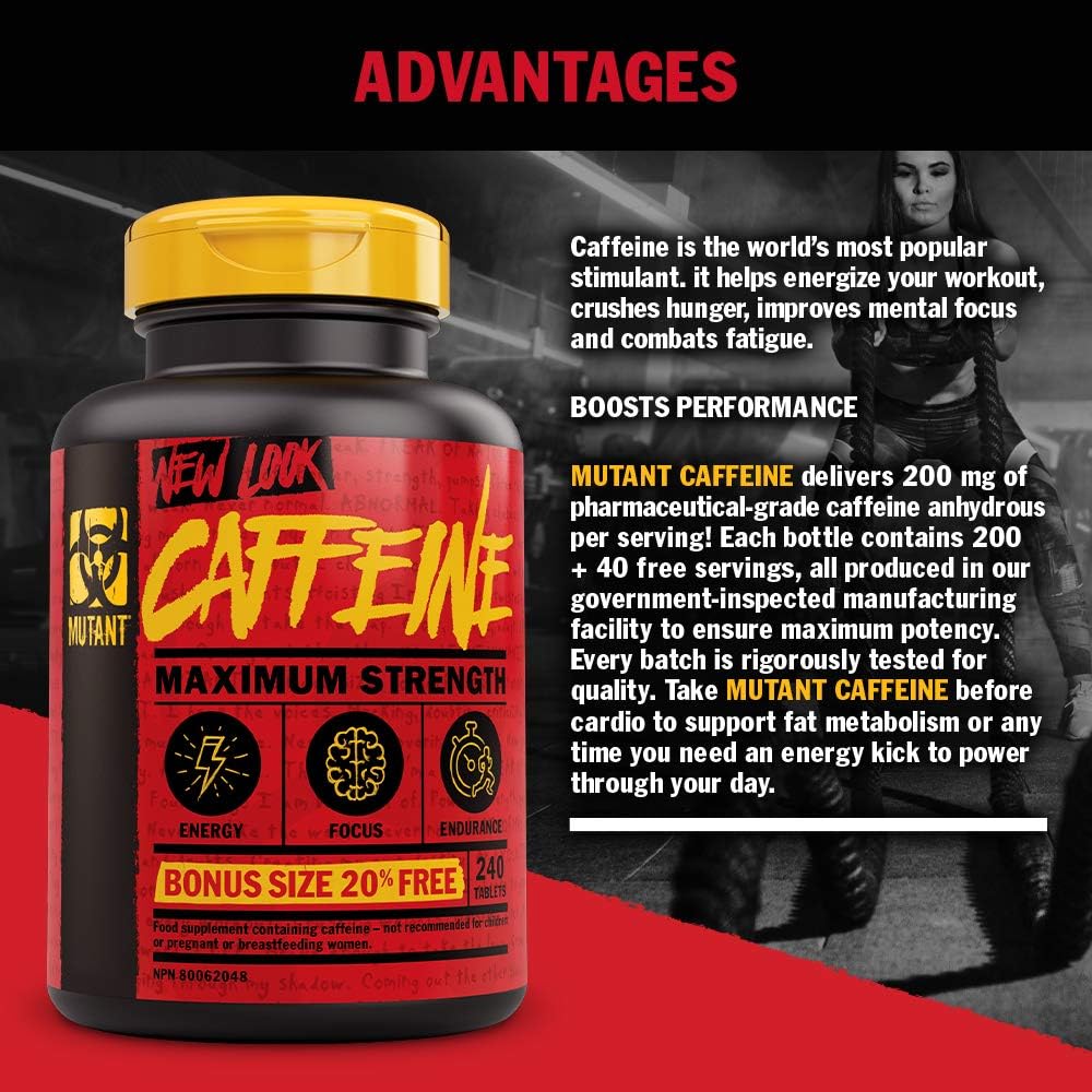Mutant Caffeine 240 Tablets, 240 count (Pack of 1) - Image 4